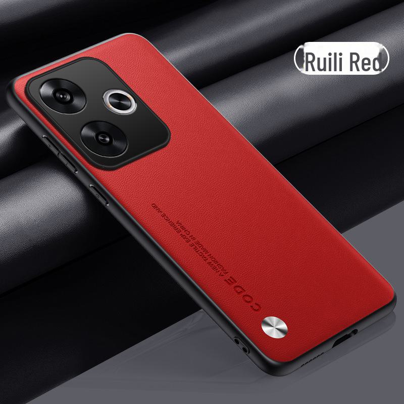 Кожаный чехол для мобильного телефона Redmi Turbo3: Универсальная ультратонкая защита для Note12 Turbo. Подходит как мужчинам, так и женщинам.