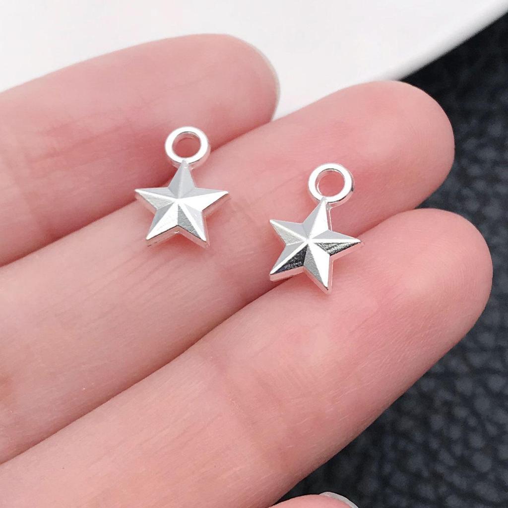 Старинная серебряная подвеска в виде звезды, луны, солнечного шара — аксессуар для самостоятельного изготовления украшений