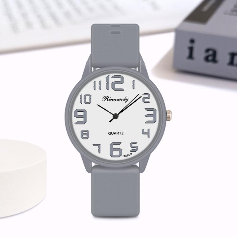 Горячая Распродажа Силиконовые Женские Кварцевые Наручные Часы Высокого Качества Круглые Повседневные Часы Модные Минималистичные Женские Часы Большой Циферблат
