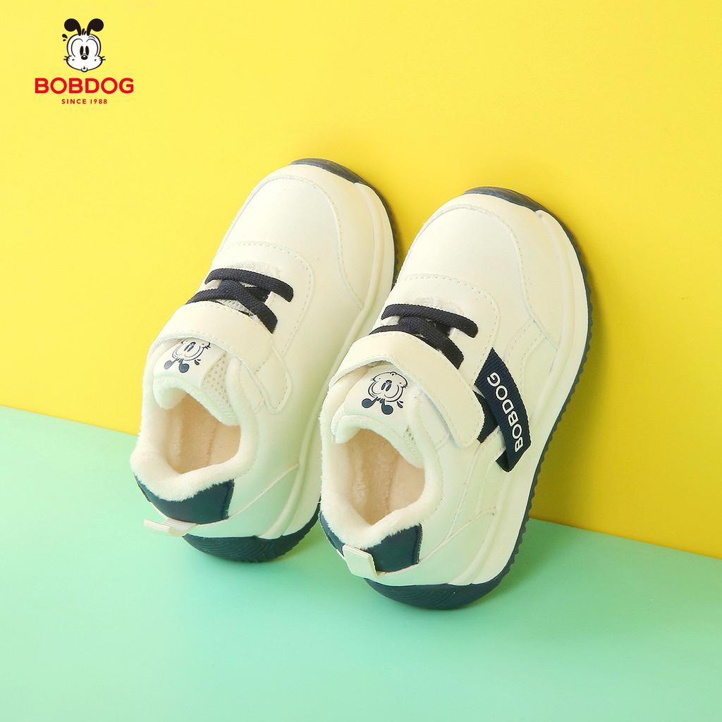 Babudou baby shoes, autumn and winter collection, fleece-lined, non-slip walking shoes for boys, functional shoes for girls, and cotton shoes for