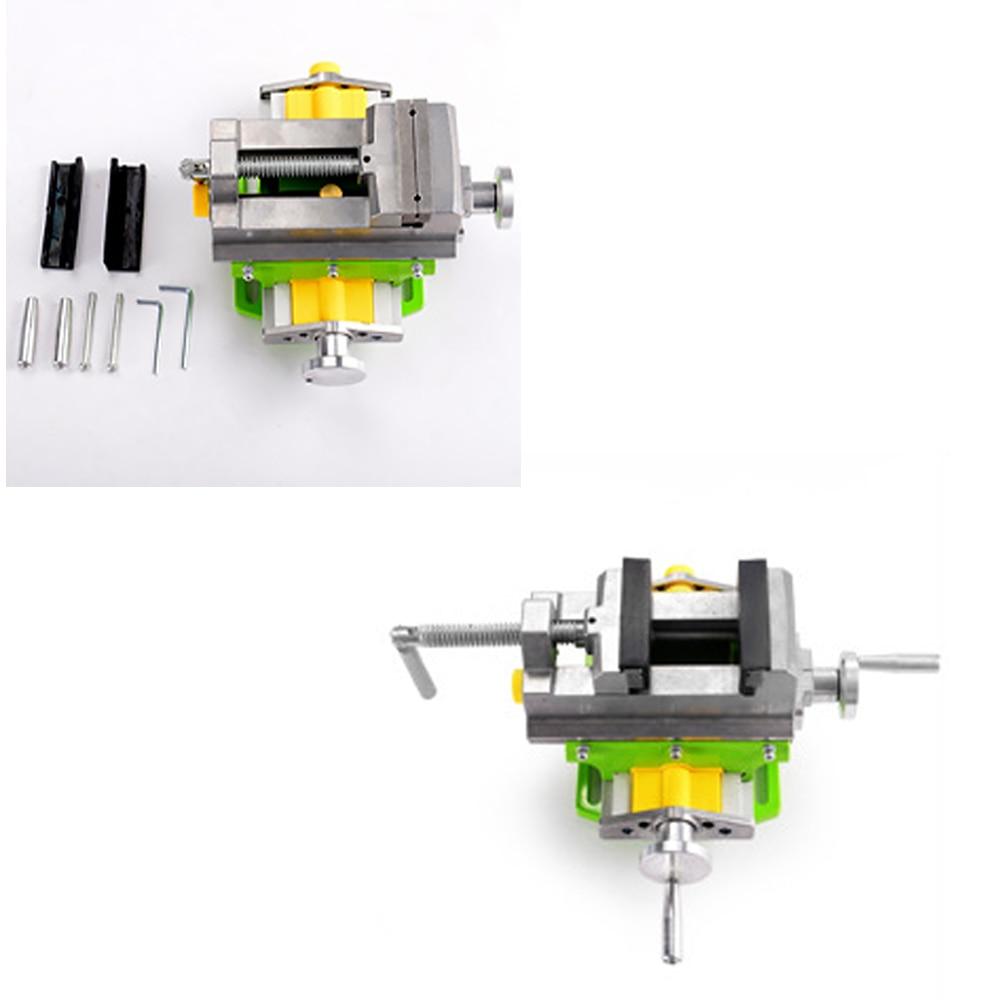 ALLSOME 3 Inch Cross Slide Vise Vice Table Compound Table Worktable Bench Alunimun Alloy Body For Milling Drilling HT2878
