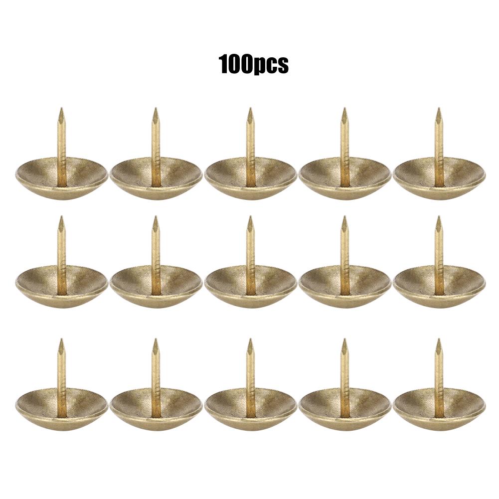 100Pcs Upholstery Nail Cyan Bronze Iron Wooden Box Decorative Furniture Hardware Accessories