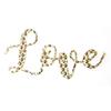 Sticker - LOVE In Gold Sequins - Main Color: White - Color(s): Or - Type: Sticker
