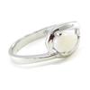 Silver Ring 'Goddess Opal' White Silver (rhodium) - 15x8 Mm