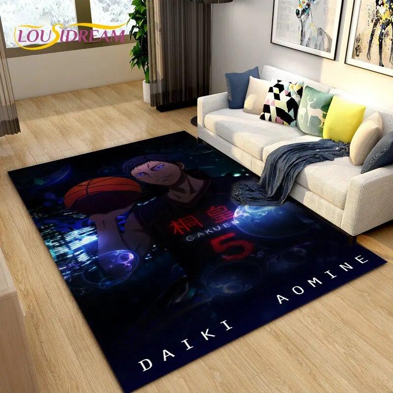 Баскетбольный коврик Куроко с героями мультфильмов, ковер для гостиной, спальни, дивана, коврик для украшения, детский нескользящий напольный коврик