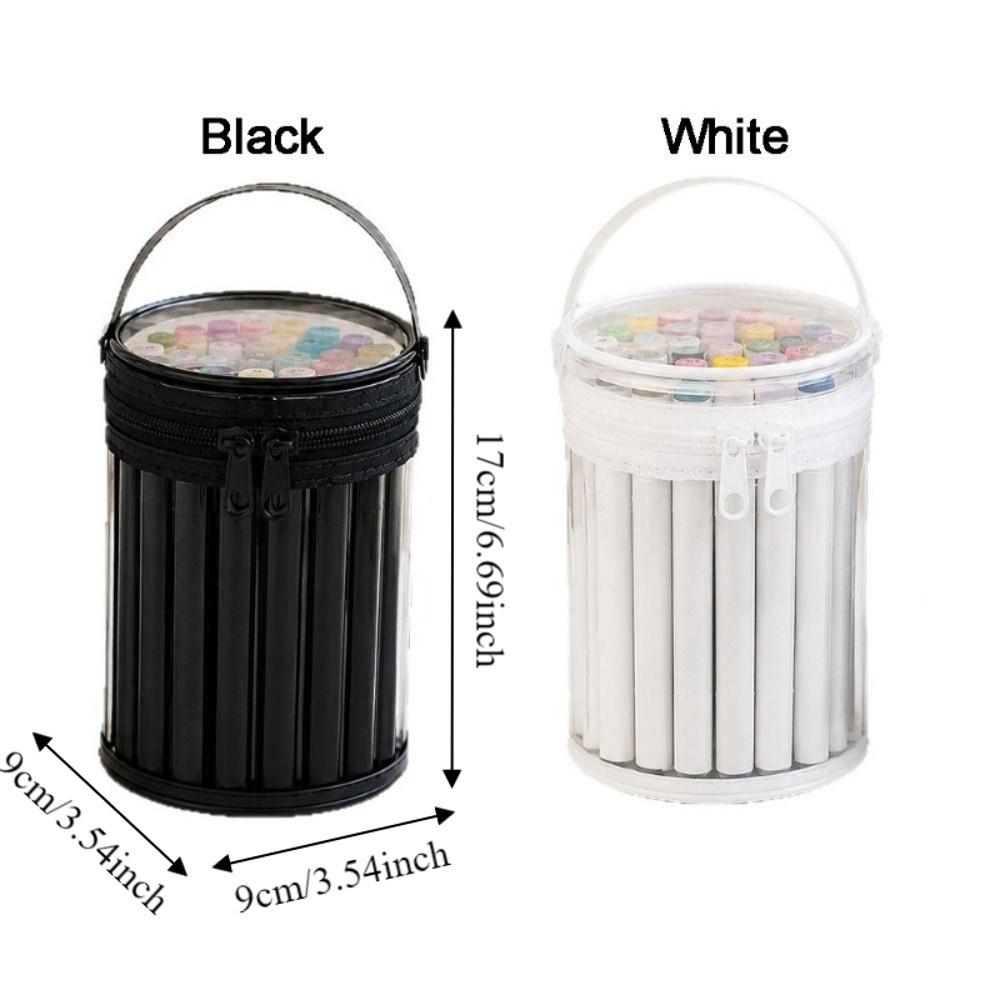 PVC Pen Holder Transparent Stationery Storage Bag Simple Makeup Brush Storage Bag for Home