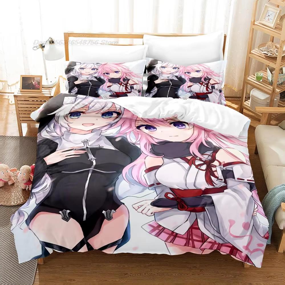 Постельное белье Honkai impact 3rd Односпальный Полуторный Двуспальный Квинсайз Кингсайз Комплект постельного белья Взрослый Детский Спальня Комплекты пододеяльников 3D-печать Каваи Аниме
