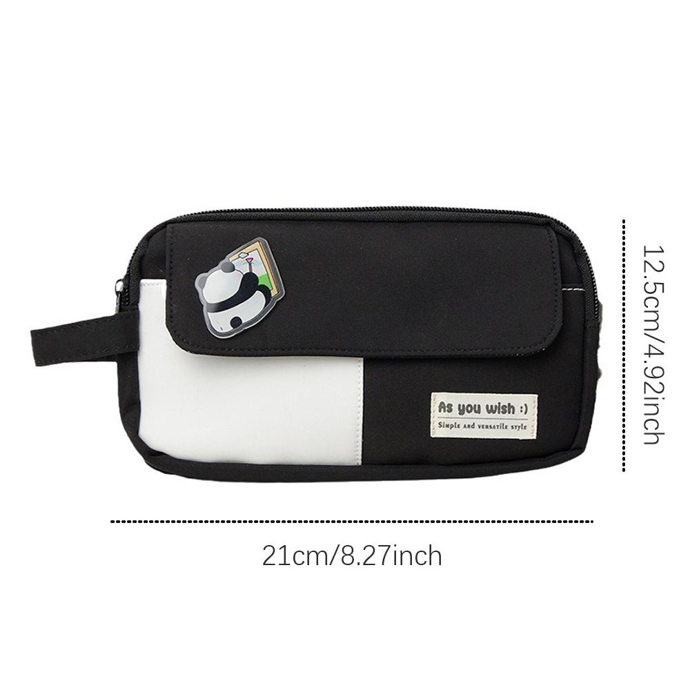 1 Piece New Simple High Capacity Pencil Case High School Students Pen Bag Zipper Stationery Supplies