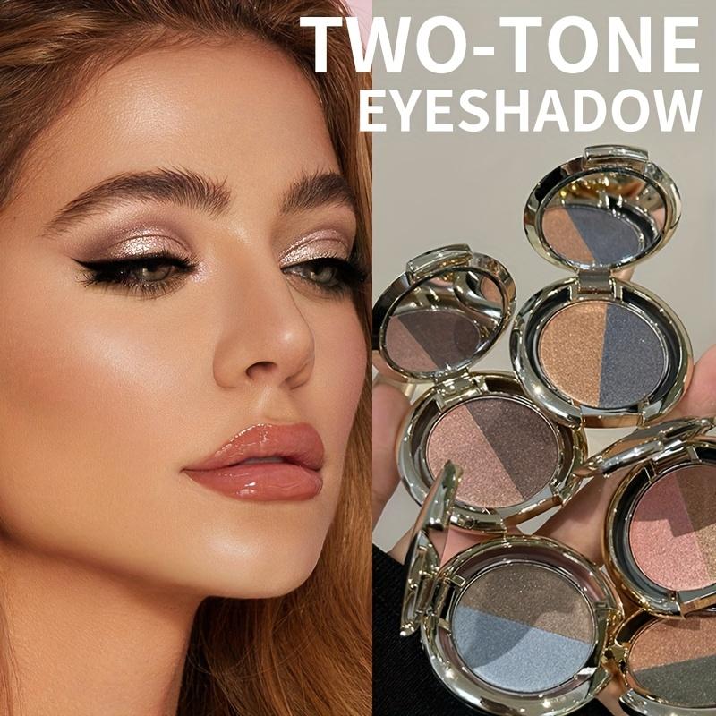 Двухцветные тени для век с шиммером и дымчато-коричневые/сине-черные, многоцветная палетка теней для век - формула для влажного/сухого нанесения, стойкие водостойкие и потостойкие тени для век