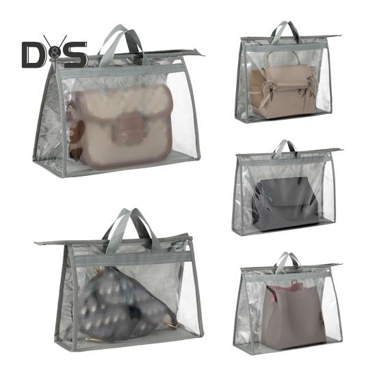 Сумка-пылесборник, прозрачный органайзер для хранения сумок с ручкой, прозрачный дизайн, легкая идентификация, влагонепроницаемая сумка для хранения