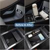 Carwiner 2PC Center Console Organizer Tray For -2025 Hyundai Palisade Accessories With Armrest Storage Tray For Palisade Accessories Interior Storage