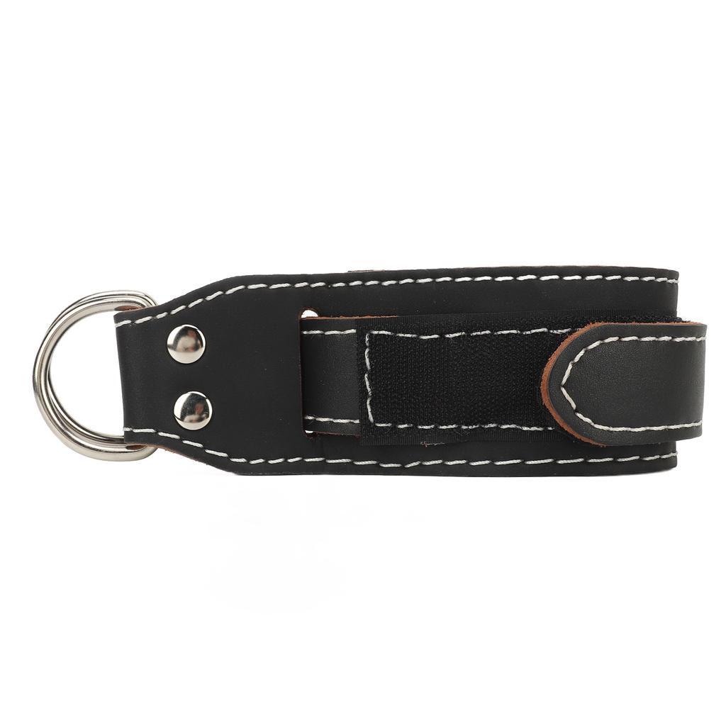 Ankle Strap Cowhide Wrist Cuff Hook and Loop D Ring Comfort Cuff Attachment for Workout Gym Cable