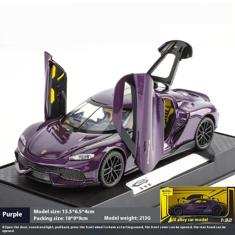 Модель суперкара Koenigsegg Gemini Gt из сплава в масштабе 1/32, Модель-симуляция транспортного средства, Коллекция со звуком и светом, Детская игрушка, Подарки