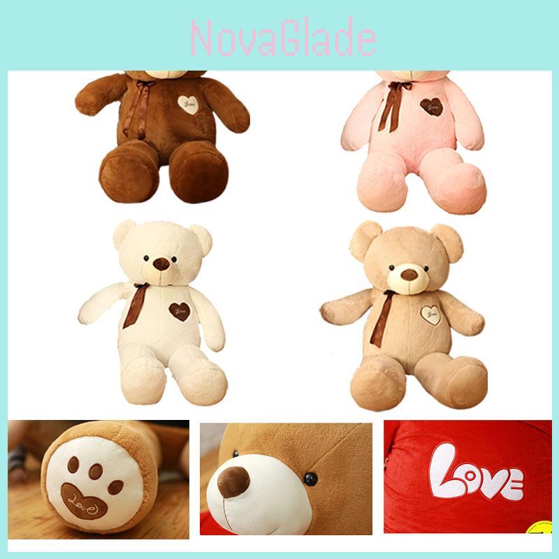 Cute Cartoon Style Teddy Bear Doll With Ribbon For Kids Soft And Cuddly Furry Friend