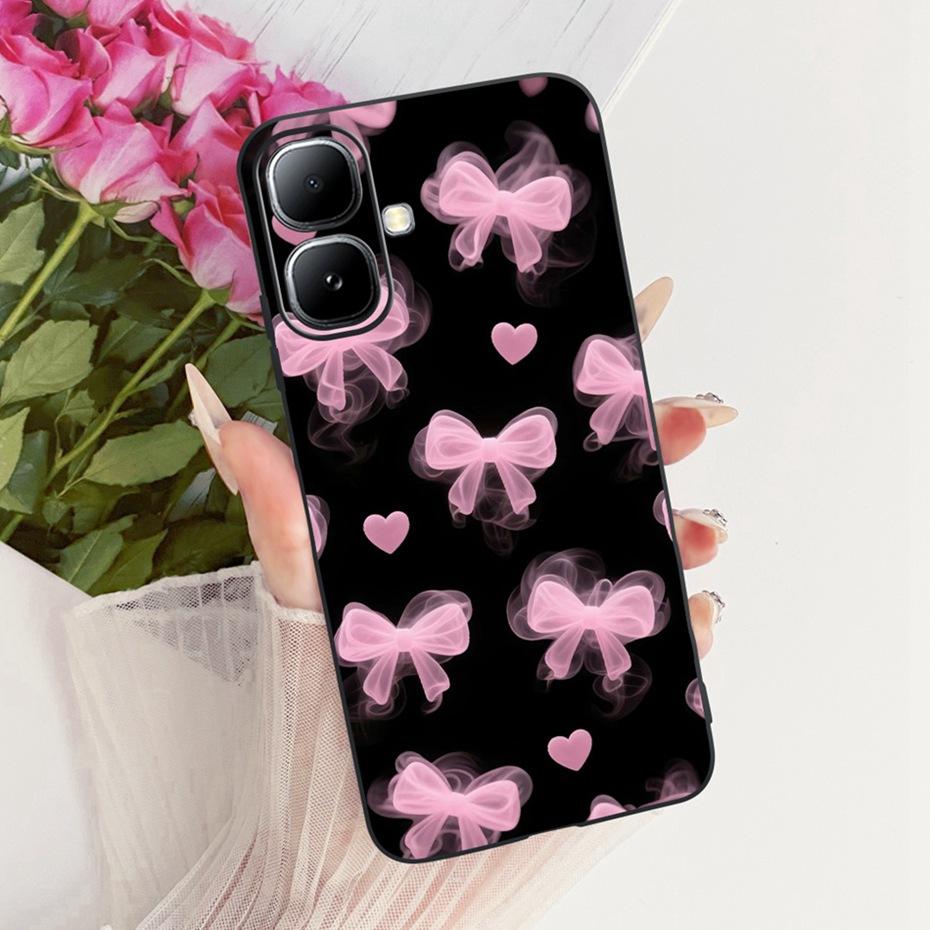 Cute Printing Phone Case For Infinix Smart 20 Soft Black Silicone TPU Cases For Infinix Smart20 X6840 X6840B Covers Bumpers