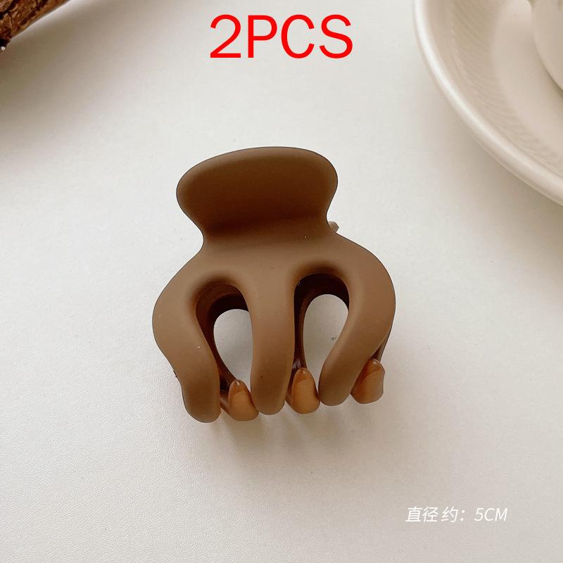 2 шт., комплект головных уборов премиум-класса, новые женские модные зажимы для волос, кофейные, черные, акриловые, большие заколки для волос, зажим для женщин, заколка, аксессуары для волос