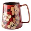 Self designed 700ml office water cup with Chinese style hand-painted ceramic mug