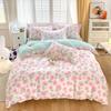 Flower Botanical Duvet Cover Set 3pcs Floral Bedding Set for Kids and Adults Comforter Covers Pillowcases, Washable Home Textil