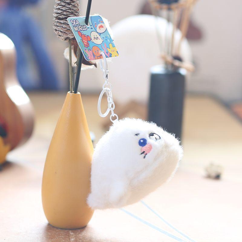 Cute Cute Marine Animal Jellyfish Pendant Plush Toy Doll Crab Lobster Keychain Bag Hanging Decoration