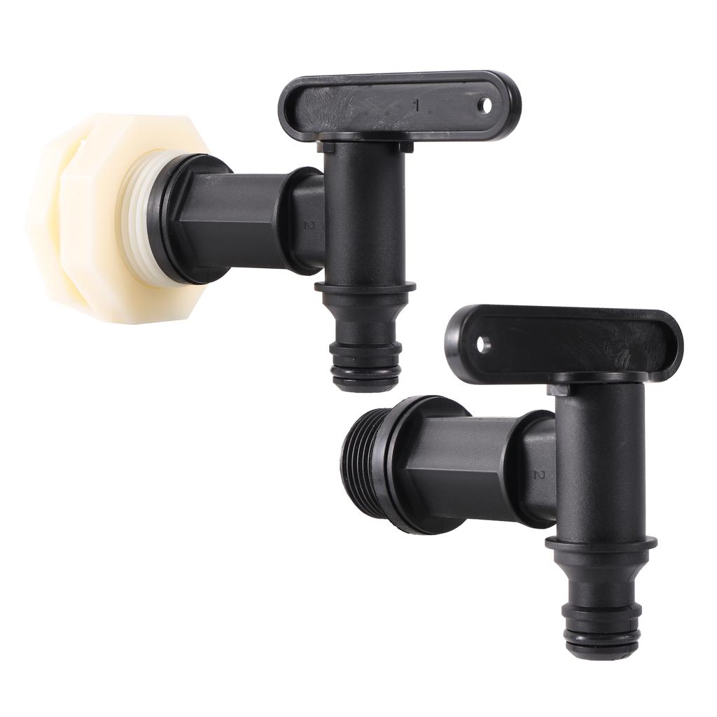 Пластиковый 3/4-дюймовый резьбовой кран 16 мм ниппельный клапан переключатель адаптер бака IBC для сада, сельского хозяйства, бочки с водой, выходной соединитель крана