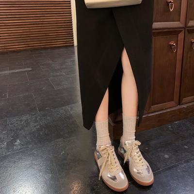 Новые универсальные повседневные классические туфли на плоской подошве с круглым носком, тонкие одинарные туфли