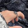 Серебряное кольцо S925 с винтажным зеленым камнем в виде змеи - Модный дизайн для указательного пальца в стиле хип-хоп