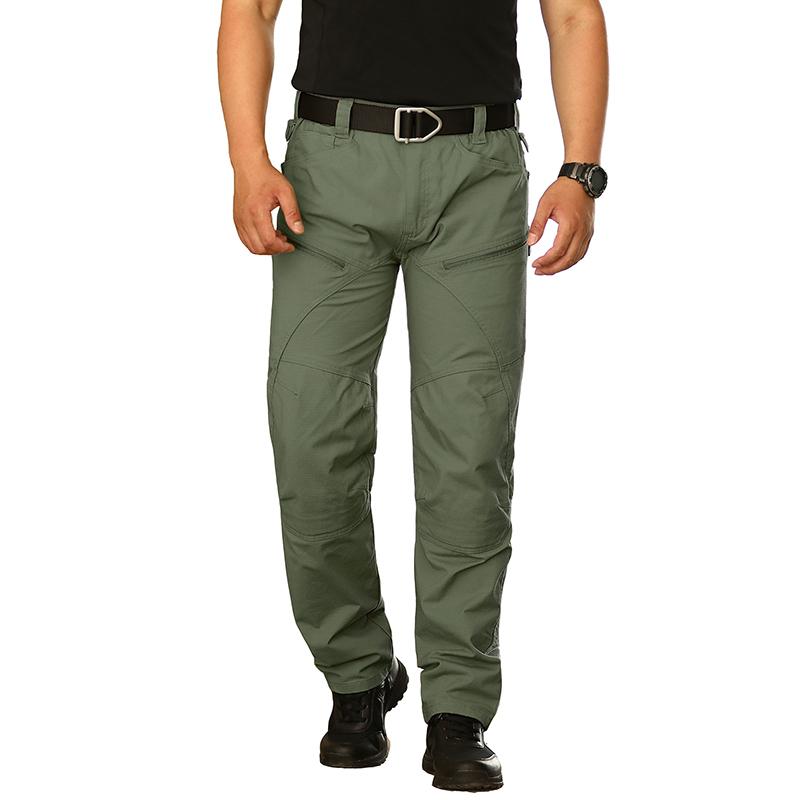 Мужские эластичные тактические брюки-карго, мужские водонепроницаемые рабочие брюки из рипстопа в стиле милитари, хлопковые армейские брюки с несколькими карманами для походов на открытом воздухе, большие и высокие размеры США