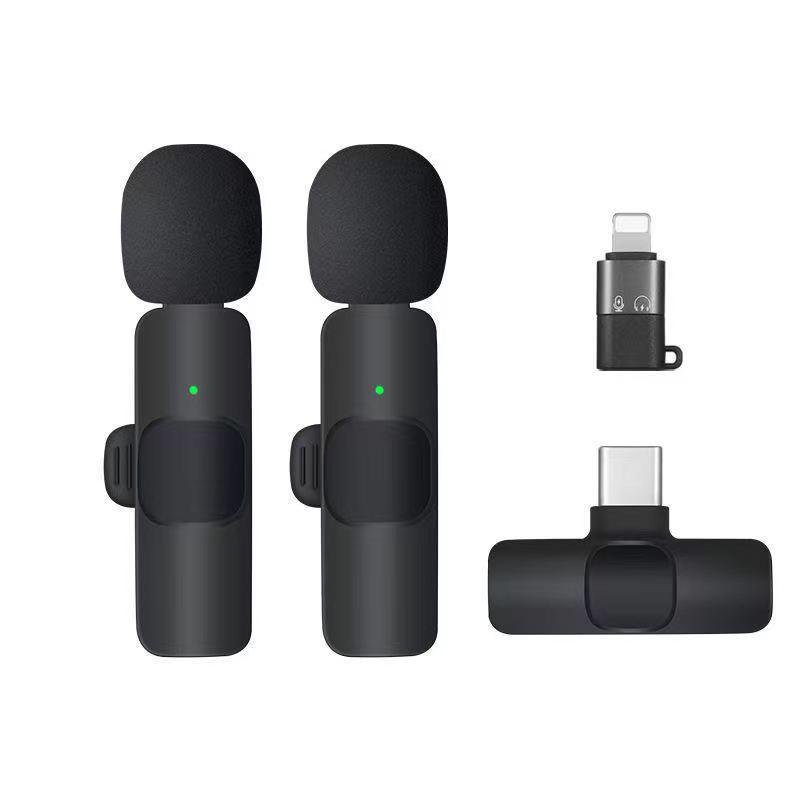 Cross-Border Wireless Lavalier Microphone K1: Dual Live Intelligent Noise Reduction Mini Mic