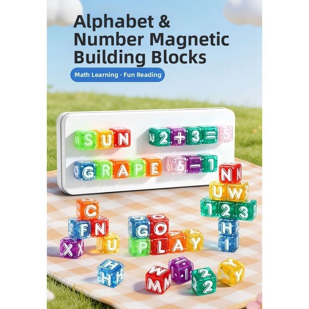 Letters and Numbers Arithmetic Toy Mini Letter Number Blocks Tabletop Game Children