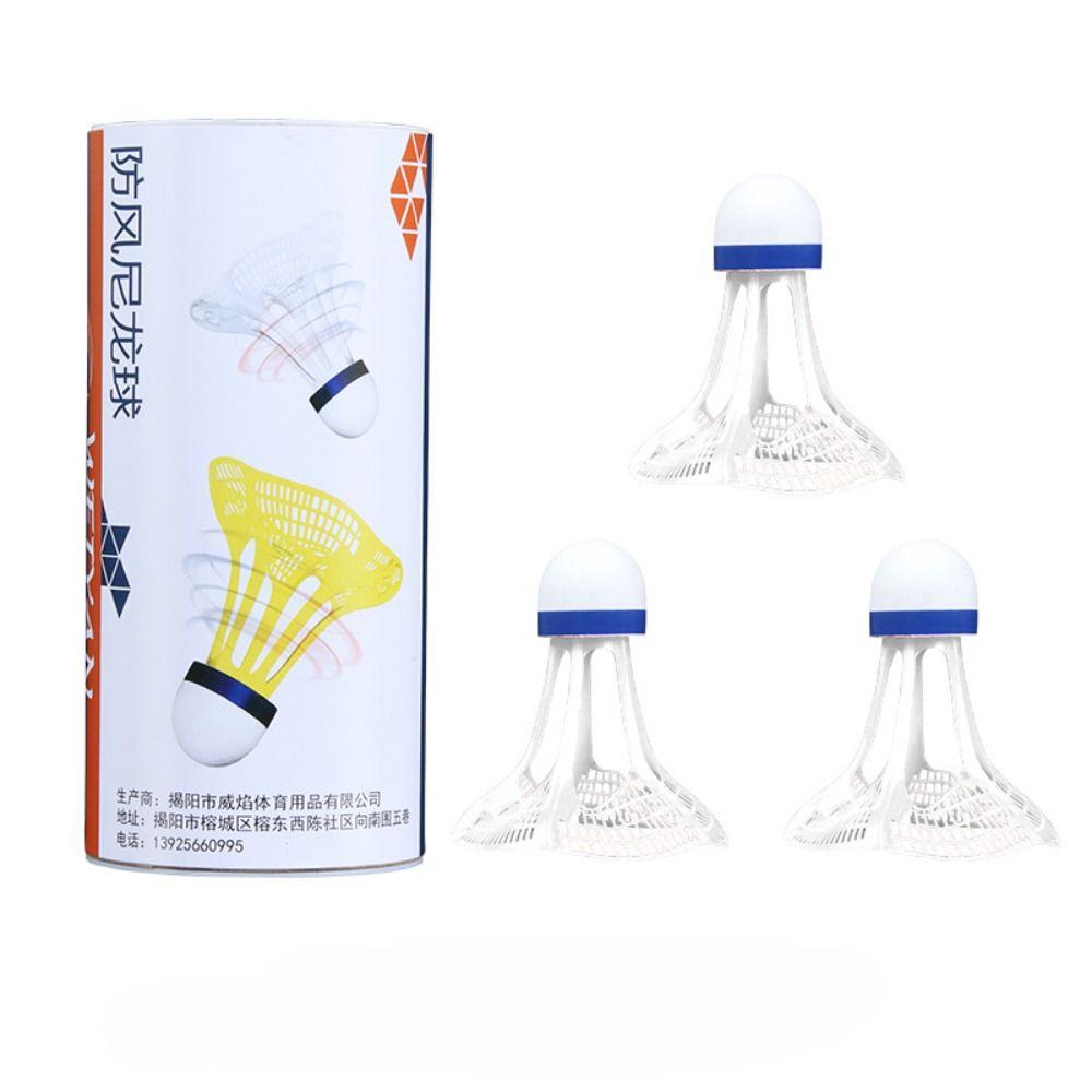 Нейлоновые прочные многоцветные тренировочные аксессуары ветрозащитный волан для бадминтона мяч сопротивление ветру