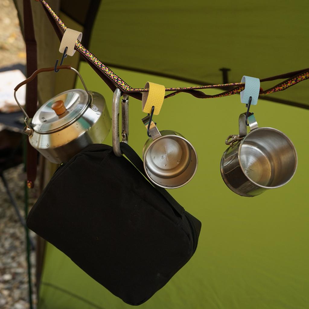 4/6/12 шт. S-образные крючки из искусственной кожи, многофункциональные S-образные крючки, подвесной крючок для подвешивания пальто, полотенца, для кемпинга, кухни, ванной комнаты, ручка