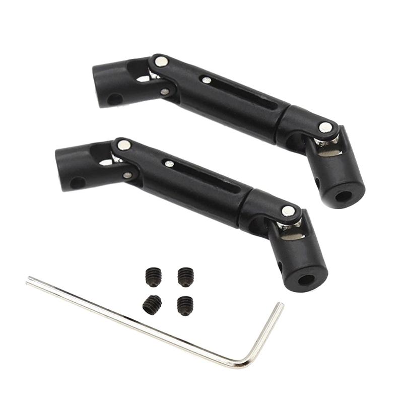 New 2Pcs Metal Universal Drive Shaft for WPL D12 C14 C24 B16 B36 B24 MN D90 MN99S Henglong RC Car Upgrade Parts