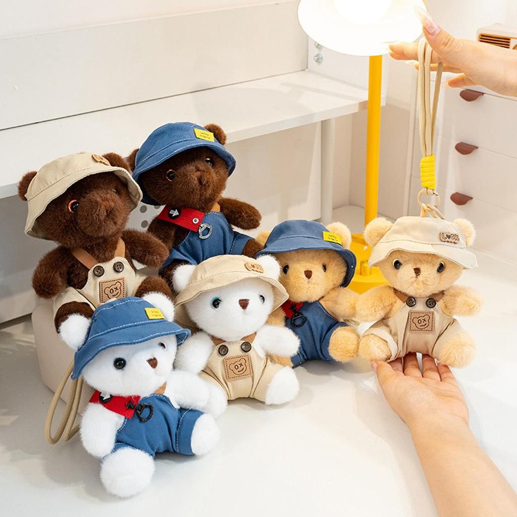 Bear The In Clothes Plush Toy With Hanging Loop Girls Gift School Bag Accessory