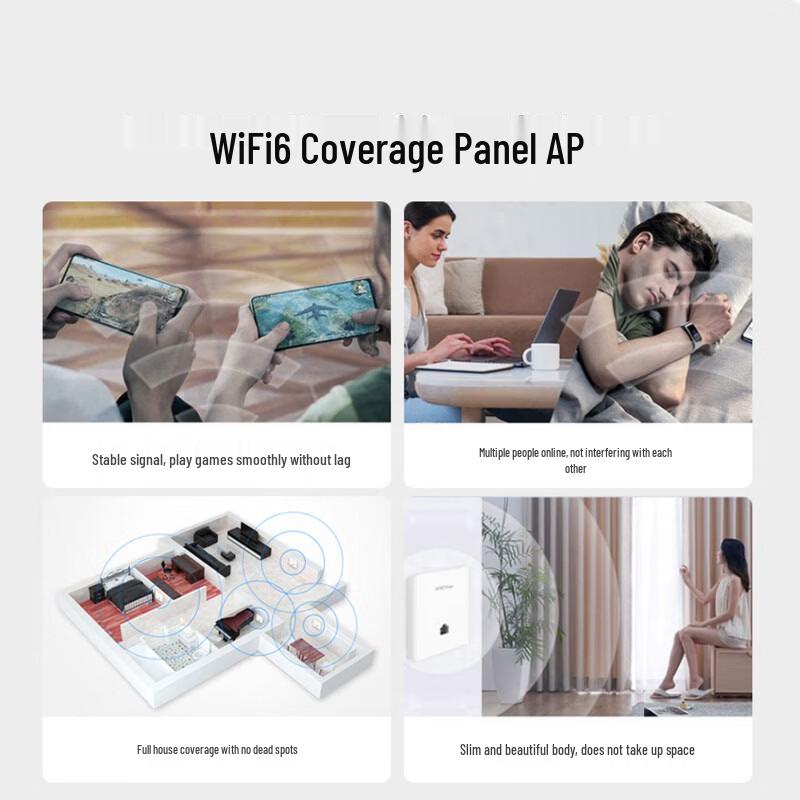 H3C WiFi 6 AX3000 Dual-Band Gigabit Wireless AP Panel