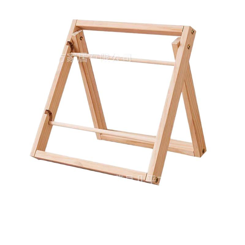 Solid Wood Ribbon and Yarn Storage Rack - Home DIY Display for Ribbon Spools In Art Areas