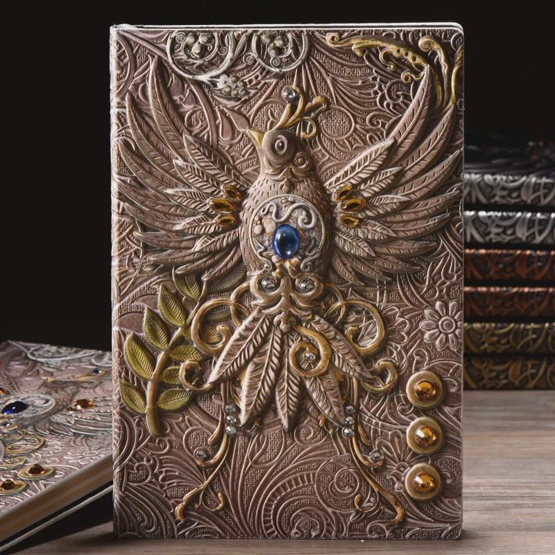 Phoenix Diamond Европейский ретро PU блокнот и дорожный дневник