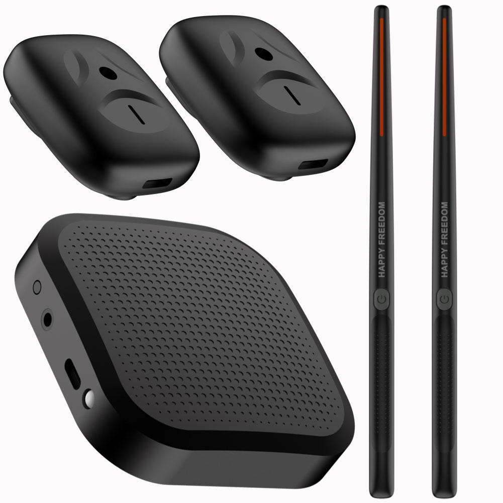 Somatosensory Electronic Virtual Drum Set Portable Air Drumsticks for Beginners Smart Virtual Reality Drum Stick Pedals Kit
