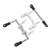 1 10 RC Servo Mount with Hydraulic Steering Link Aluminum Alloy Lightweight Adjustable Damping for SCX10 Models Silver