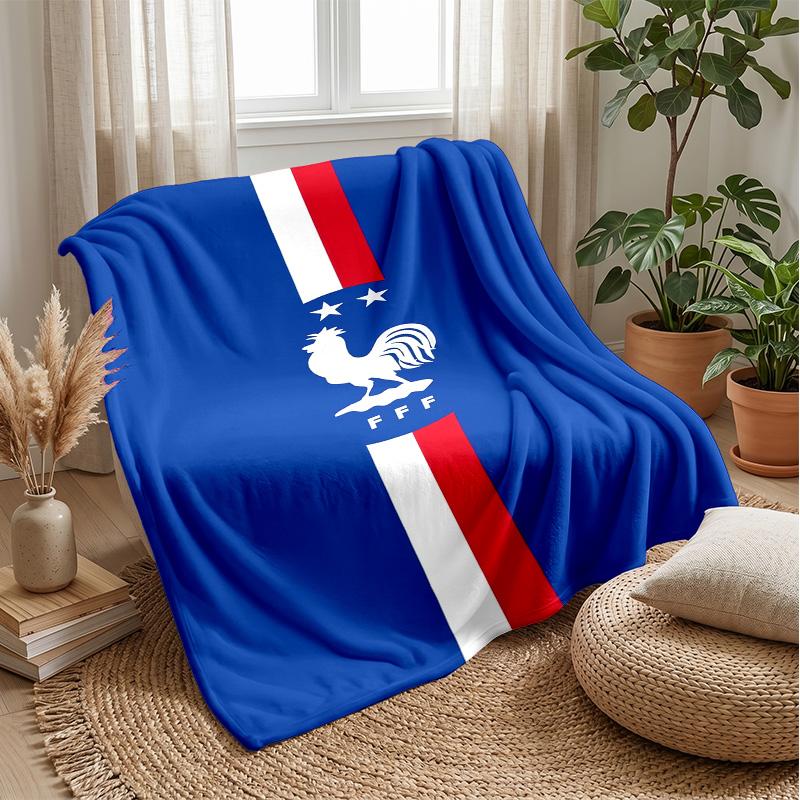 France national football team Theme blanket Soft Flannel Blanket Plush Throw Blanket Cozy Sofa Bed Blanket for Home Decor