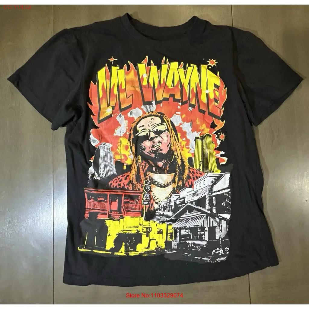 Футболка Lil Wayne Medium Rap Мерч Young Money 2024 винтажная стирка модная мягкая эластичная повседневная унисекс дышащая