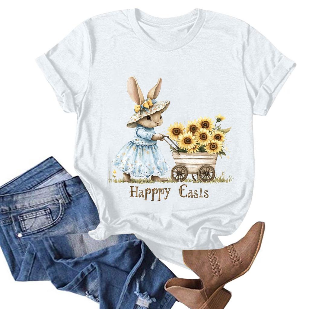 Женская модная повседневная футболка с круглым вырезом и принтом, пуловер с короткими рукавами, топ