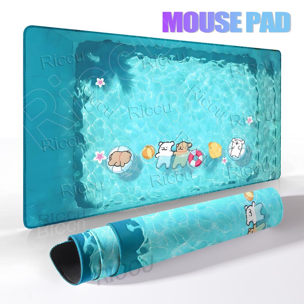 Kawaii Line Puppy Mouse Pads Aesthetics Laptop Decoration Protect Rubber Mats Cartoon Maltese Offices Anti-slip Keyboard Carpets