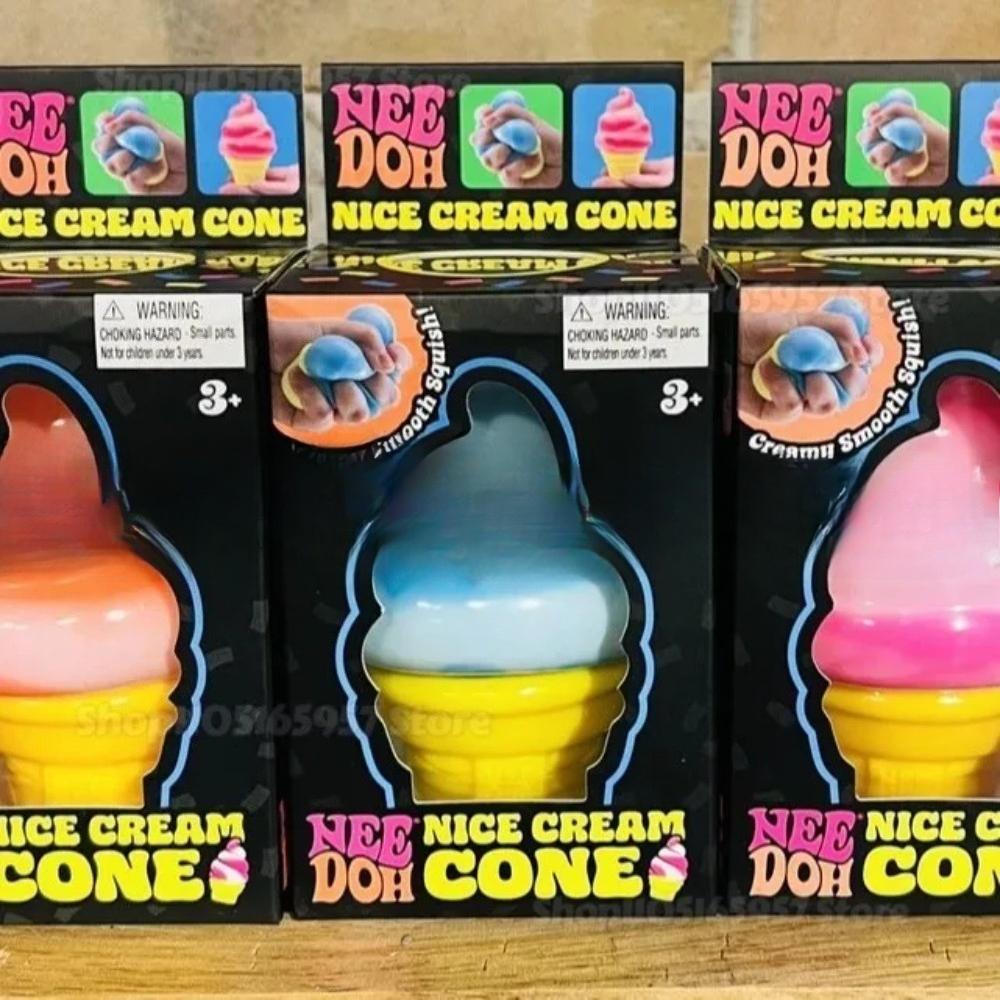Nee-Doh Nice Cream Конус Цветное Мороженое Сенсорный Сниматель Стресса Игрушка-Антистресс Для Тревоги и Концентрации Для Взрослых и Детей