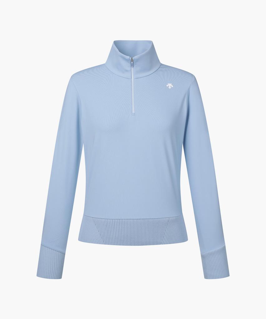 DESCENTE GOLF Women'S High-Neck Half-Zip Layered T-Shirt (Dp12Wftl24)