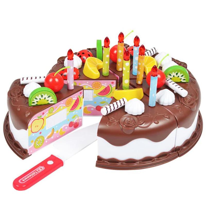 Simulated Kitchen Cutting Food Toys Cooking Pretend Play Plastic Parent-child Interaction Color Cognition Birthday Gift TMZ