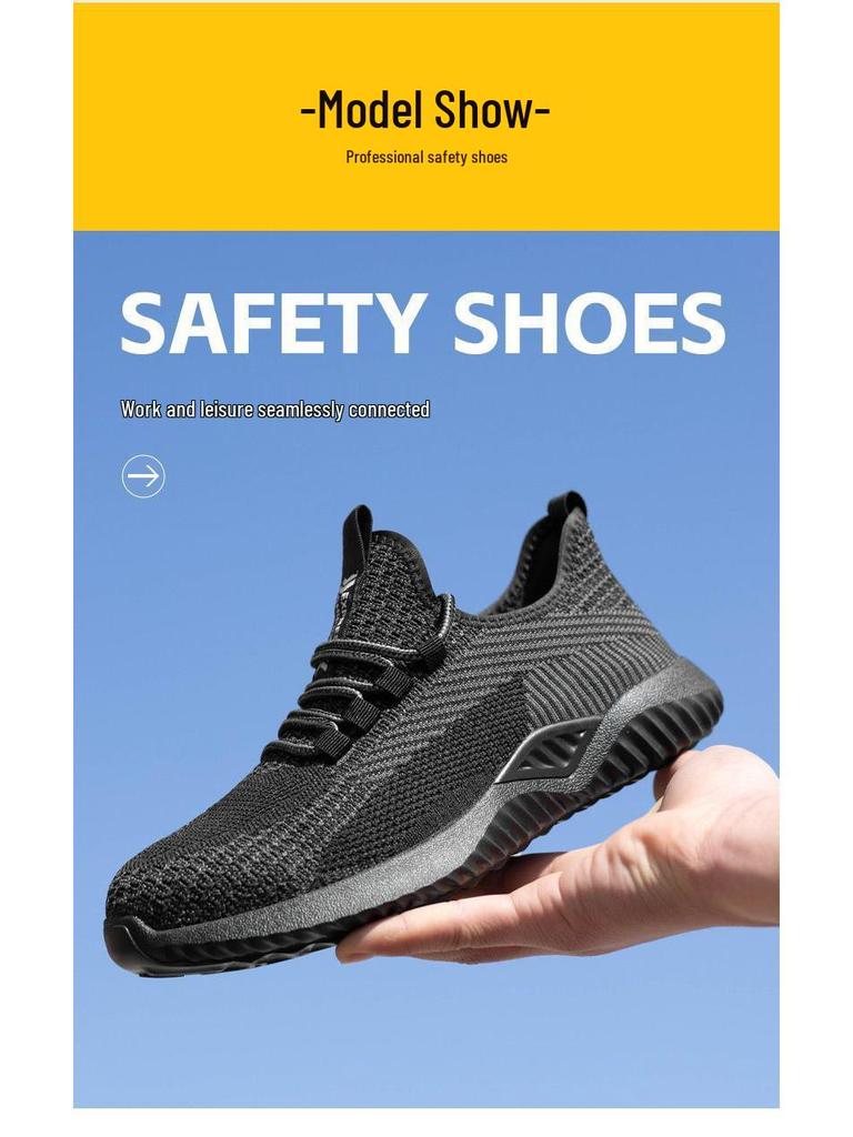 Electrician Safety Shoes: Anti-Smash, Anti-Puncture, Wear-Resistant, Anti-Slip, Oil-Resistant Work Shoes with Soft Soles