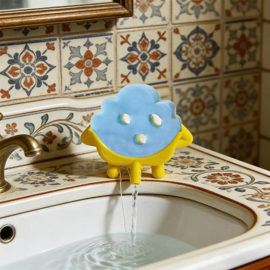 Funny Peeing Sponge Holder 3D Printed Sponge Stand with Drainage Kitchen Sink Scrub Sponge Holder for Round Sponge