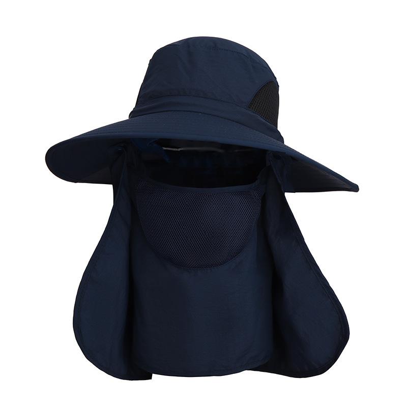 Летние шляпы от солнца 2 в 1 для женщин и мужчин, защита от ультрафиолета, панама с шейным клапаном, дышащая сетчатая рыбацкая шапка, уличная походная шляпа