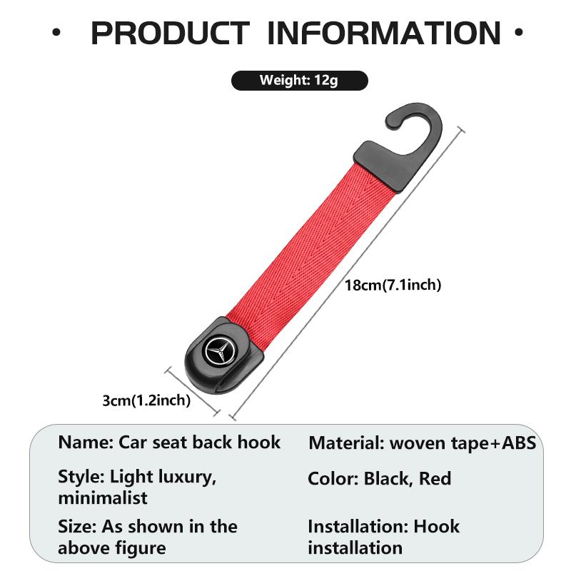 AABIB1 For Benz Car Seat Back Hook umbrella key bags Organizer Hooks Accessories Exclusive AMG W124 W203 W204 SPRINTER V CLASS VIANO