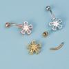 Stainless Steel Belly Button Rings Crystal Body Piercing Jewelry Navel Ring  Sexy